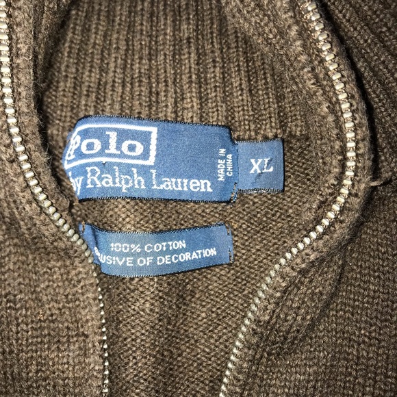Polo brown 1/4 zip sweater - Picture 3 of 5